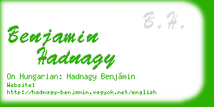 benjamin hadnagy business card